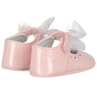 Baby Girls Pink Bow Pre Walker Shoes, 3, hi-res